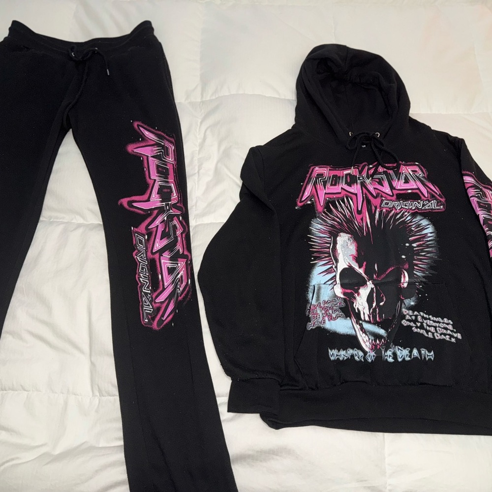 Black Rockstar Original Sweatpants for Men